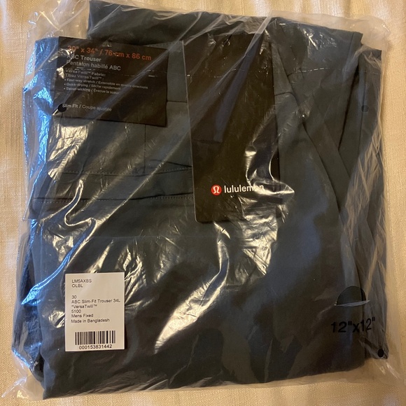 Lululemon 30x34” ABC Slim-Fit Trouser Stretch Cotton VersaTwill